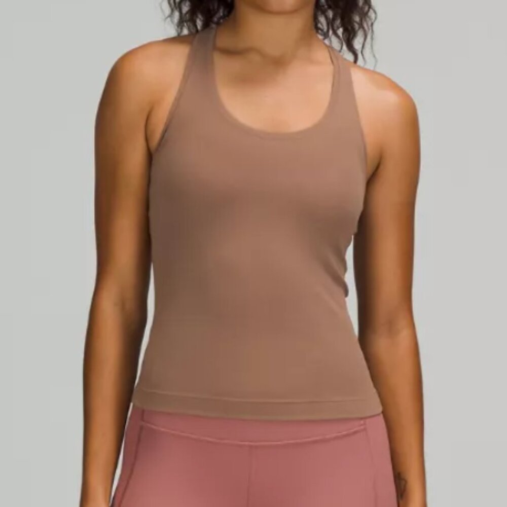 Lululemon Cool Racerback Short Tank Top Nulu Light Brown